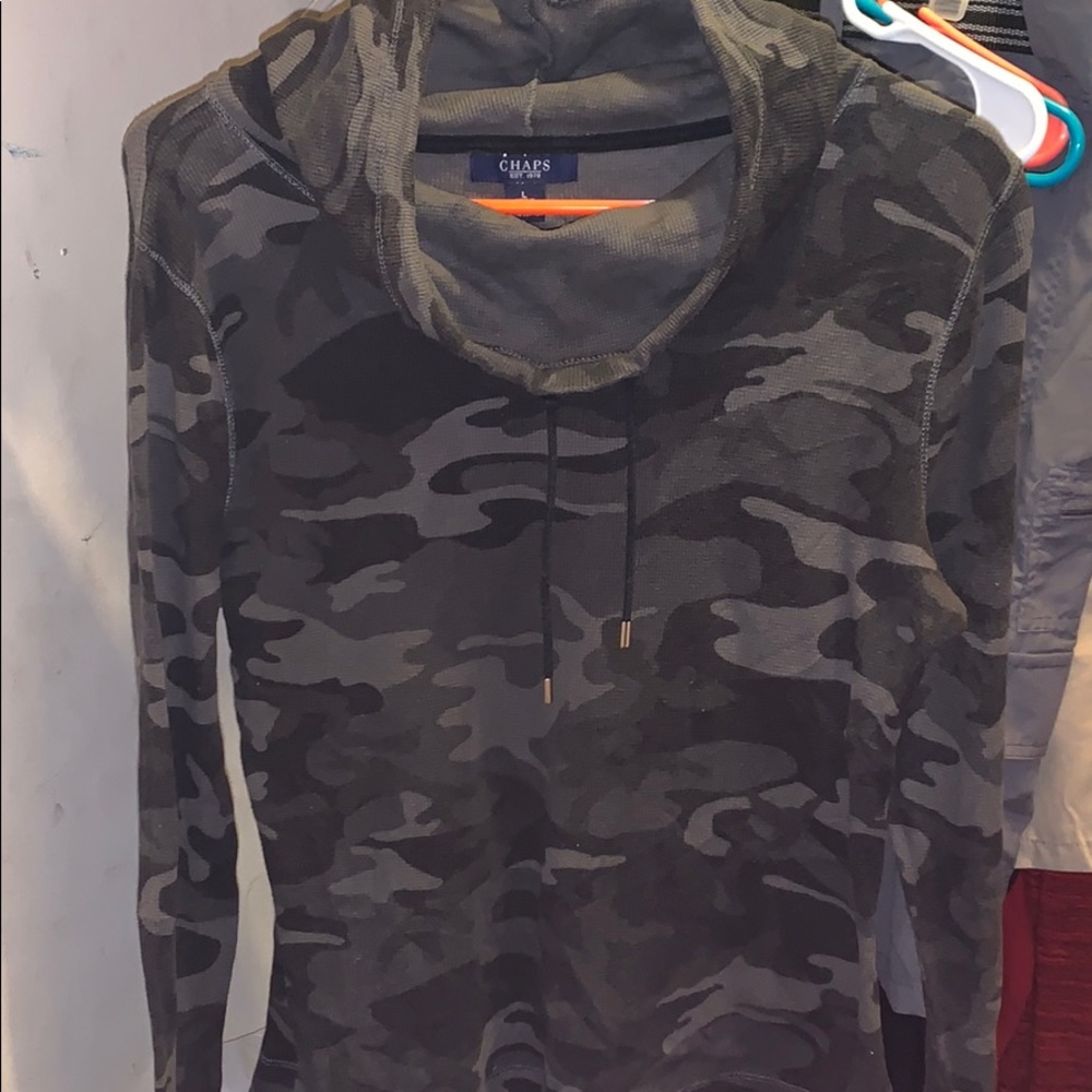 Chaps thermal cowl neck sweater